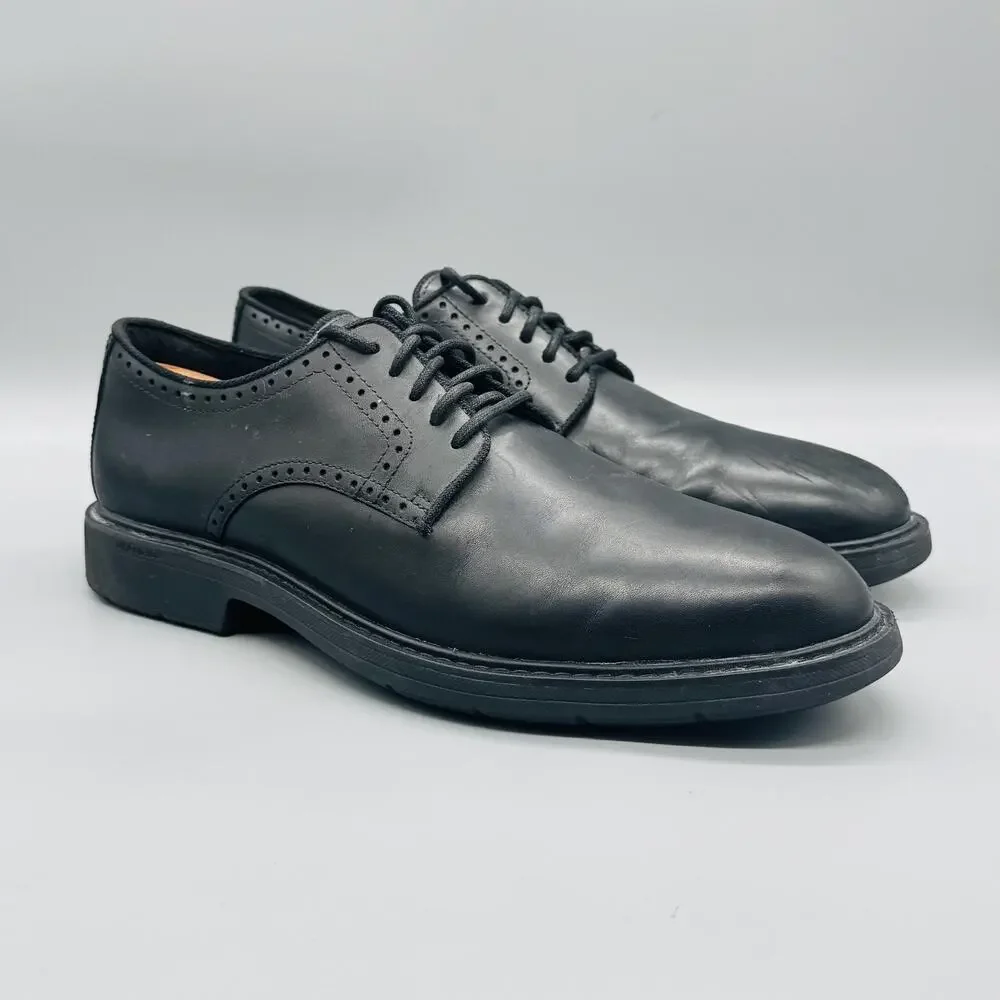 Cole Haan Shoes Mens 11 Black Leather Grandseries Derby Oxford Dress Comfort